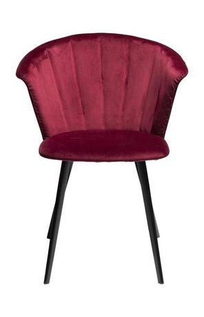Sofia Stuhl Velourstoff rubinrot von der Möbelmarke M-Design