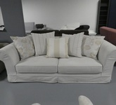 Ditre Italia 3  Sitzer Sofa, Stoffbezug mit Schürze, inkl. Kissen