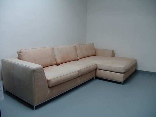 Sofakombination Scala, L 298cm, Bezug: Leder, Farbe earth von der Möbelmarke Machalke