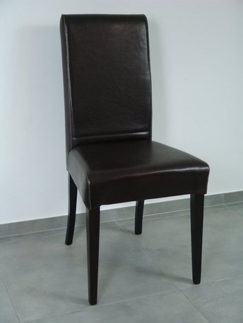 Stuhl mit Lederbezug, antik schwarz, Beine: Buche schwarz von der Möbelmarke Jan Kurtz