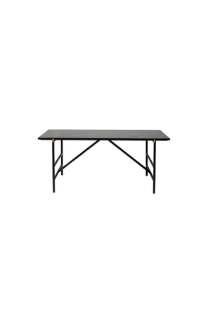 Marmor Tisch mit schwarz/weißer Platte, 180 x 91cm von der Möbelmarke M-Design