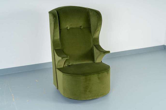 Dreh-Sessel poem 1, mit Armlehnen und Neigefunktion, Stoffbezug von der Möbelmarke Brühl