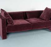 Brühl Sofa-3 visavis, Fuß verchromt glänzend, Bezug: Velours- Stoff