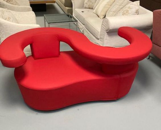 Sofa - Double Chair Big Arm, L 164cm, Stoffbezug: rot von der Möbelmarke Brühl